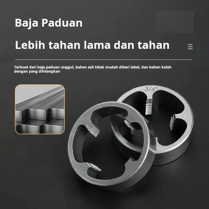 【Habiskan inventaris dan jual dengan harga rendah】Set 6 buah alat pembuat ulir pipa air, alat penyadap pipa air, alat pembuat ulir pipa ppr manual 3