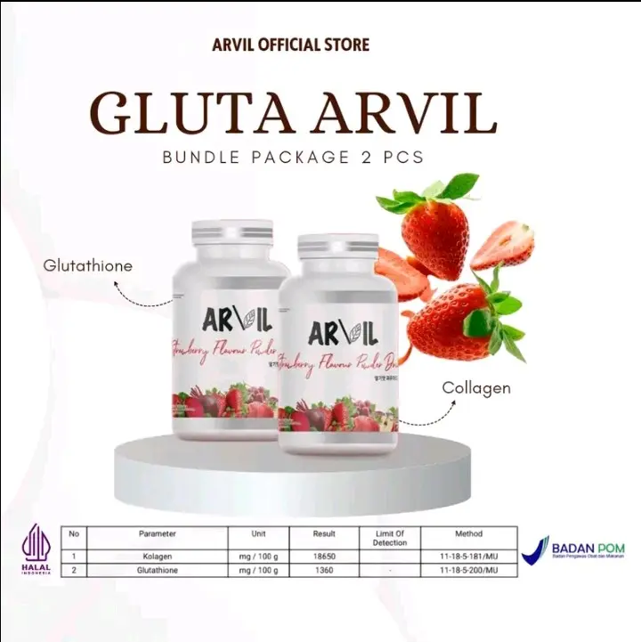 2 botol Gluta Arvil Drink Original