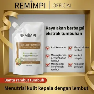 REMIMPI Anti Hair Fall Hair Treatment Shampoo Oil Control Anti-dandruff Anti Hair Loss Anti Rambut Rontok Ketombe Herba Extract Memanjangkan Melebatkan Perawatan Haircare Sampo 300ml
