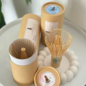 Tezukuri Artisan Chasen Matcha / Bamboo Whisk by soenmatcha - Alat pengaduk 100 prongs  Kitchenware untuk Bubuk Tea Hijau Matcha dari  Golden Bambu Premium dengan benang silk tersedia warna Blue / Pink. Rendam Air hangat untuk Blooming set