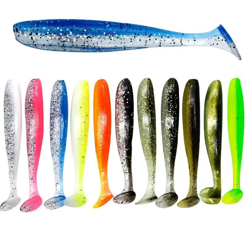 B&u Sparkly 80mm Fishing Lure Soft Lure Worm Shad Silicone Baits Larva