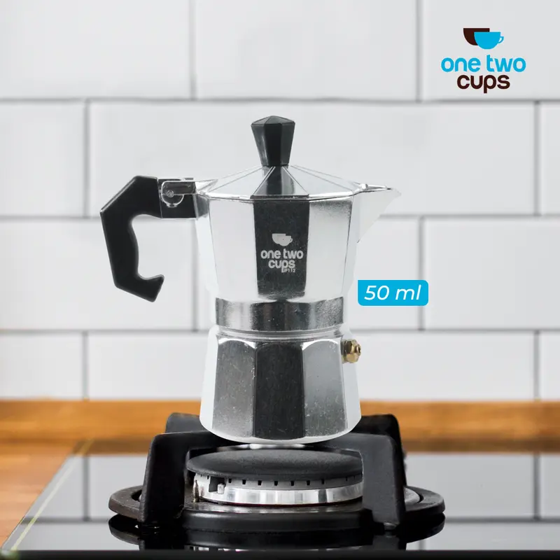 Moka Pot Espresso Coffee Maker Stovetop 50ml - Silver 0