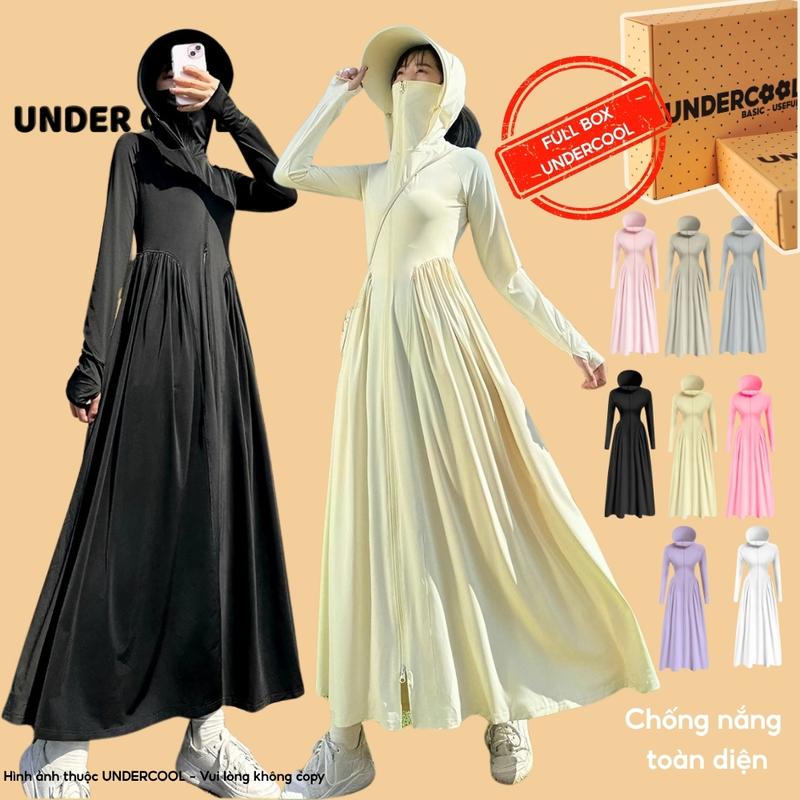Áo chống nắng toàn thân dáng váy UNDERCOOL chất thun lạnh co giãn chống nắng dáng suông thời trang bảo vệ da ACN09