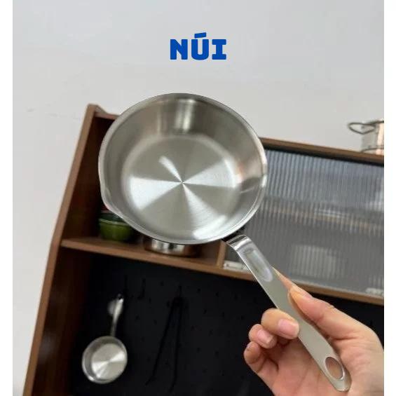 Chảo Mini Chockmen C816 Size 14 inox 18/10 liền khối 3 lớp Ốp la trứng, nấu sốt, đồ ăn dặm, Phù hợp mọi loại bếp