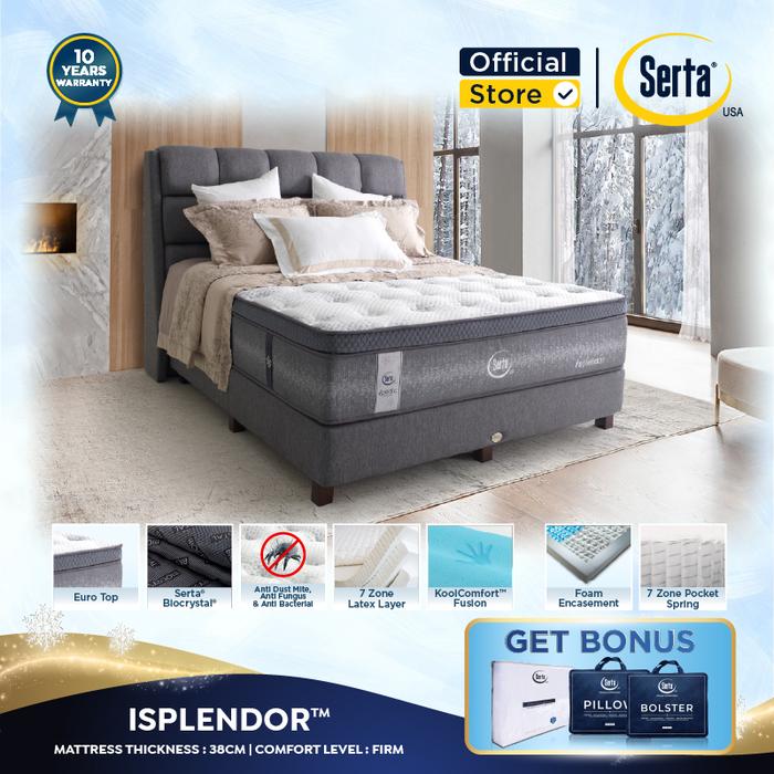 Gambar SERTA iSplendor [Medium] - Kasur Spring Bed with Cooling Tech [Mattress Only] - 100x200 dari Serta Indonesia Kota Tangerang Tokopedia