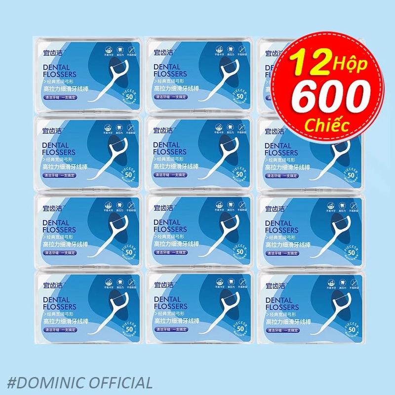 Sale 12 Hộp Tăm Chỉ Nha Khoa Tiệt Trùng, Tăm Nha Khoa Vệ Sinh Kẽ Răng Chuyên…