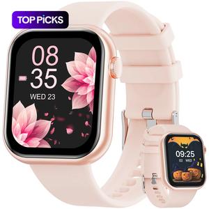 2025新型 多機能スマートウォッチ（メンズ／レディース）、1.85インチ、通話対応（受け取り／発信）／100以上のスポーツモード／メッセージ通知、Android／iPhone対応、防水IP67、ギフト・プレゼント向け、人気商品 → 注目