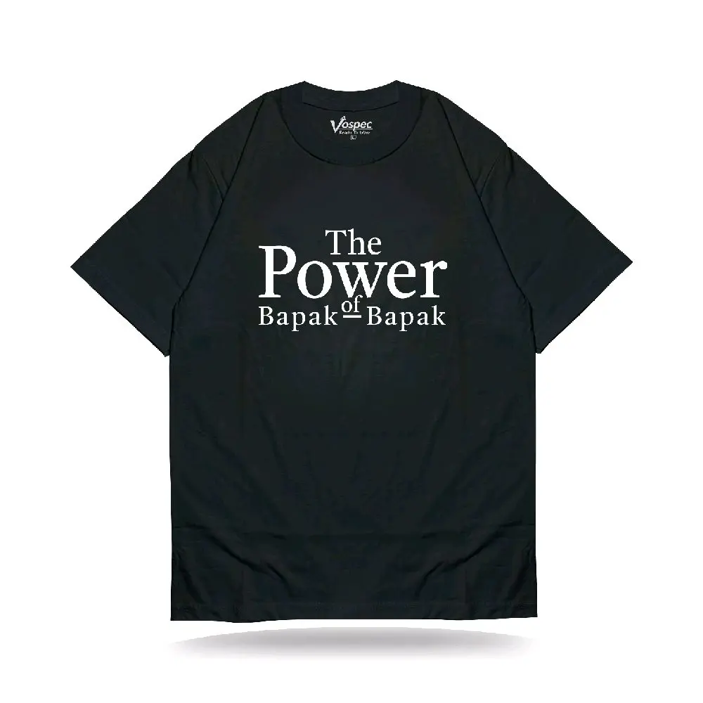 Vospec T-shirt the power of bapak² kaos cotton combed premium Reaktif | original vospec | lengan pendek | hitam