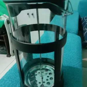 One Two Cups French Press Plunger Coffee Maker Pot - FN35 Alat Kaca Kopi Stainless Steel