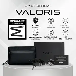 SALT VALORIS HANDBAG PRIA ANTI AIR GARANSI 5 TAHUN BOX PREMIUM CLUTCH POUCH DOMPET HADIAH VALENTINE