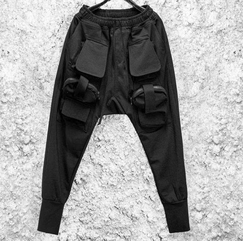 Quần Túi Hộp Jogger Cargo Nam PB Kaki Thêu Túi Hộp Khóa Zip Nắp Dán Đùi Ống Bó Dày Dặn