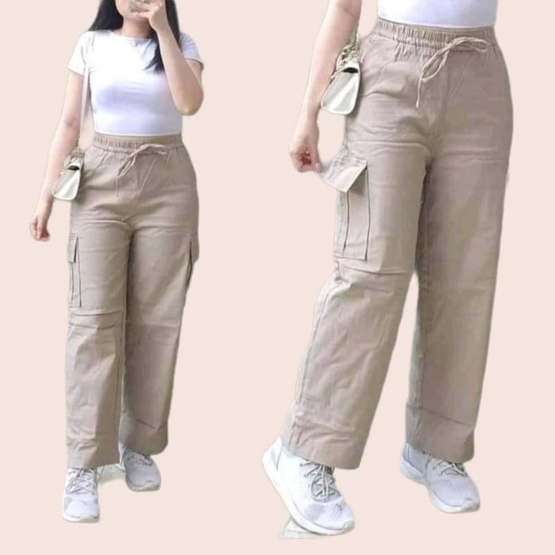 Celana Panjang Wanita Stretch CARGO TEBAL Simple 1
