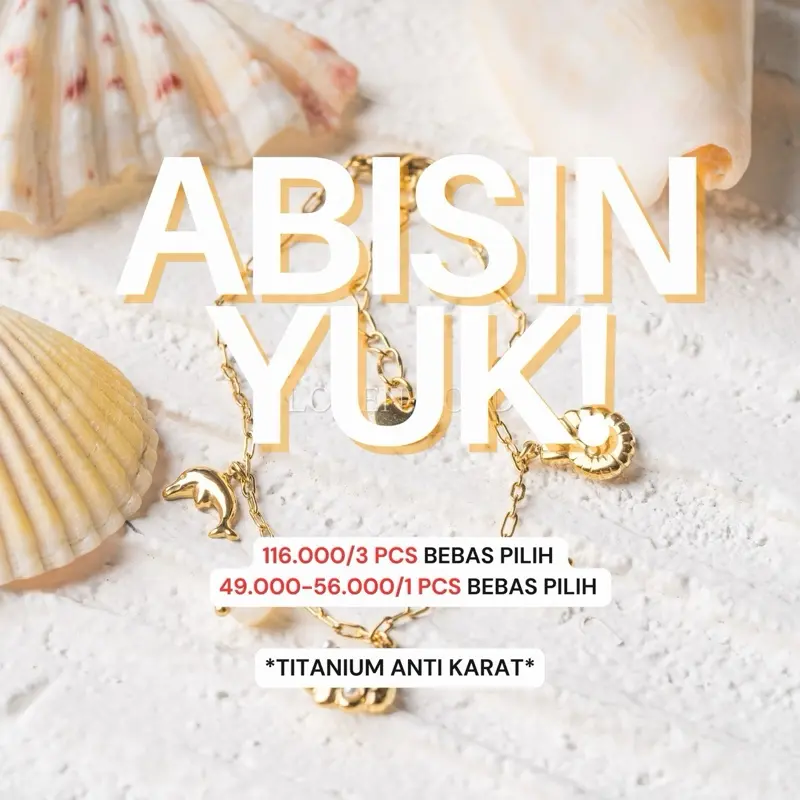 ABISIN YUK! 100k 3 PASANG TITANIUM PREMI ANTI KARAT BEBAS PILIH PRODUK DI LIVE KALUNG CINCIN ANTING GELANG