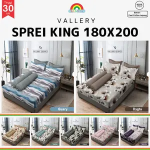 Vallery Quincy - Sprei FITTED King T30 (180x200) tinggi 30 Terlaris pilihan