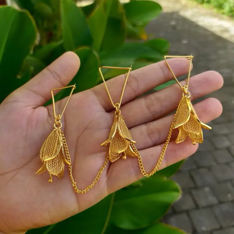 Cucuk Dan Bros Cempaka Kendari Tembaga Lapis Emas Handmade Cucuk Dan Bros Cempaka Kendari Tembaga Lapis Emas Handmade