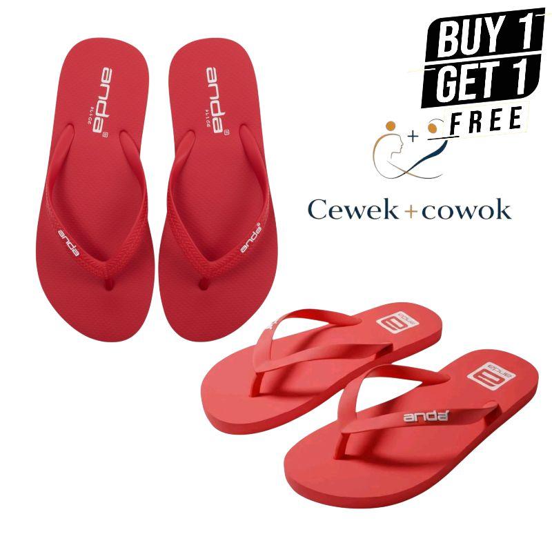 SandaL [ANDA] CW+Cowok sandal jepit kekinian full Color terbaru classic trendy Sendal Pria Flip Flop Casual