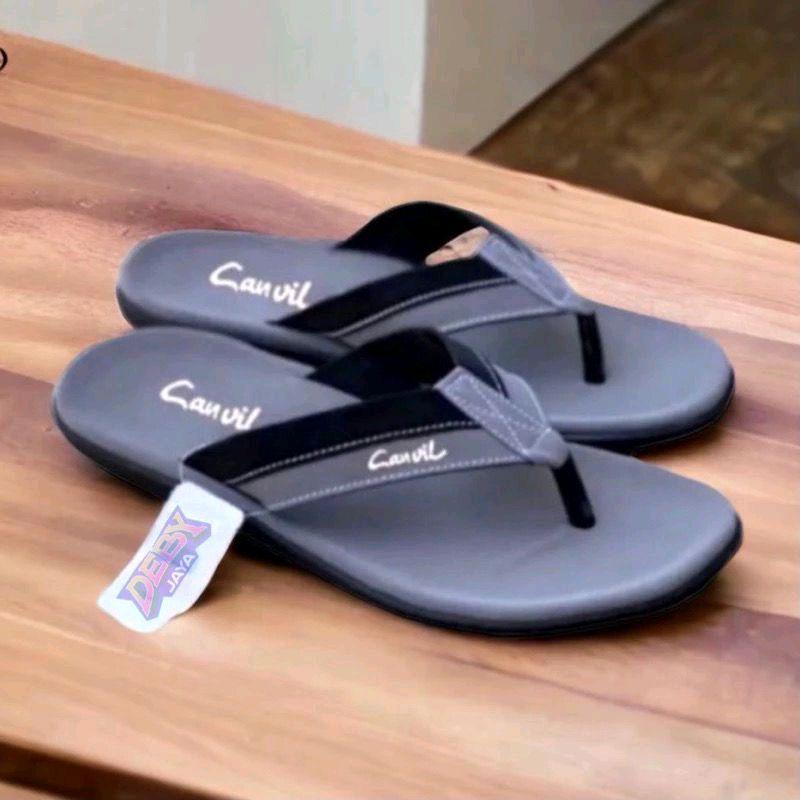 Sandal Pria Slop Pria Kulit Original 100% Sendal Casual Kekinian Laki Laki Terbaru 5