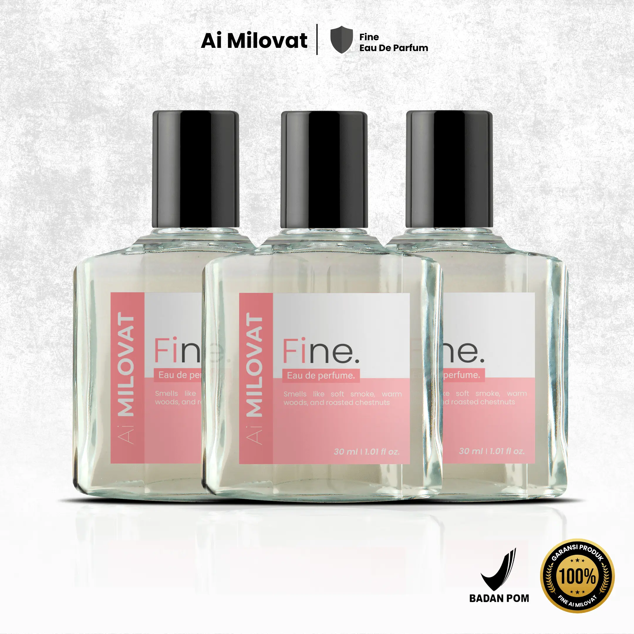 Ai MILOVAT Paket Triple Fine Eau de Perfume - Parfum Unisex Aroma Manis Wangi Orange Lembut Elegan Tahan Lama 12 Jam