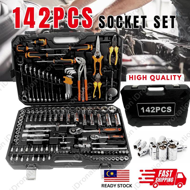 142PCS Combination Socket Ratchet Wrench Tool Set 142PC Sleeve - TikTok ...