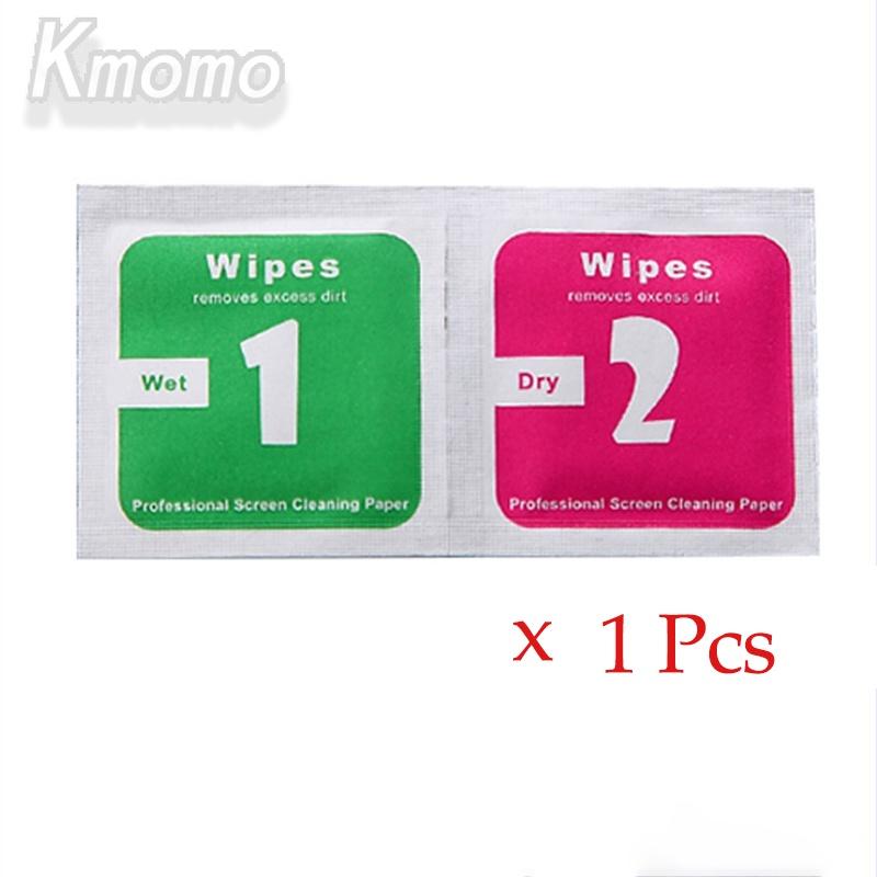  Khăn Lau Khô Và Ướt Miếng Dán Loại Bỏ Bụi Cho Điện Thoại Bảo Vệ Màn Hình Ống Kính LCD Đồng Hồ Phim Kính Cường Lực Bộ Vệ Sinh Cồn 1 Miếng 
