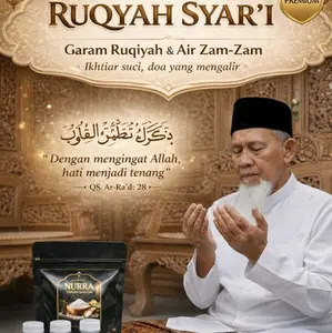 Nurra PAKET RUQYAH SYAR'I Garam Ruqiyah & Air Zam-Zam Ikhtiar Suci Doa Yang Mengalir