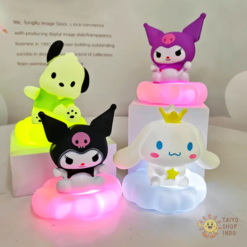 TAIYO Boneka Lampu Sanrio Awan LED Dekorasi Kamar Tidur Figure Karakter 1