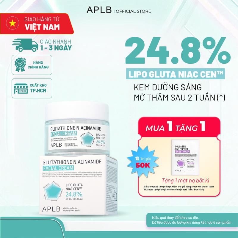 APLB Kem Dưỡng Sáng Da APLB Glutathione Niacinamide Facial Cream 55 ml