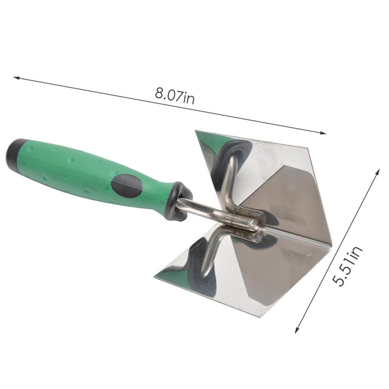 Product Introduction of Stainless Steel Drywall Corner Tool  Flexes 90 Degree Corner Mudding Finish Tool Finishing Trowel Hand Tool 10