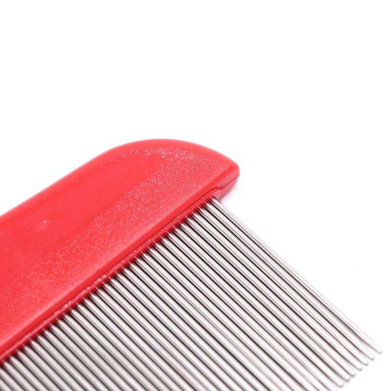 Product Introduction of Dog and cat hair removal comb upgraded with long needle stainless steel lice comb lice flea open knot comb 9