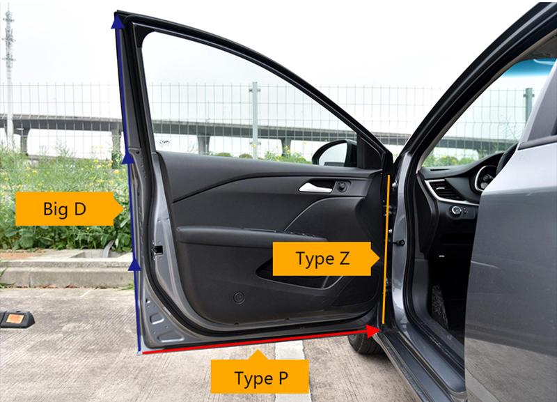 Product Introduction of 2 Meters Shape B P Z Big D Car Door Rubber Seal Trunk Hood Sealing Strip Window Edge Seal Strip EPDM Rubber Noise Insulation 33
