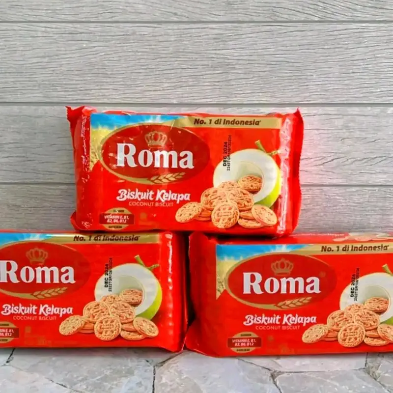 Paket Hemat (3 pack Biskuit+minuman sirup 3 botol) Biskuit Roma kelapa murah meriah 0