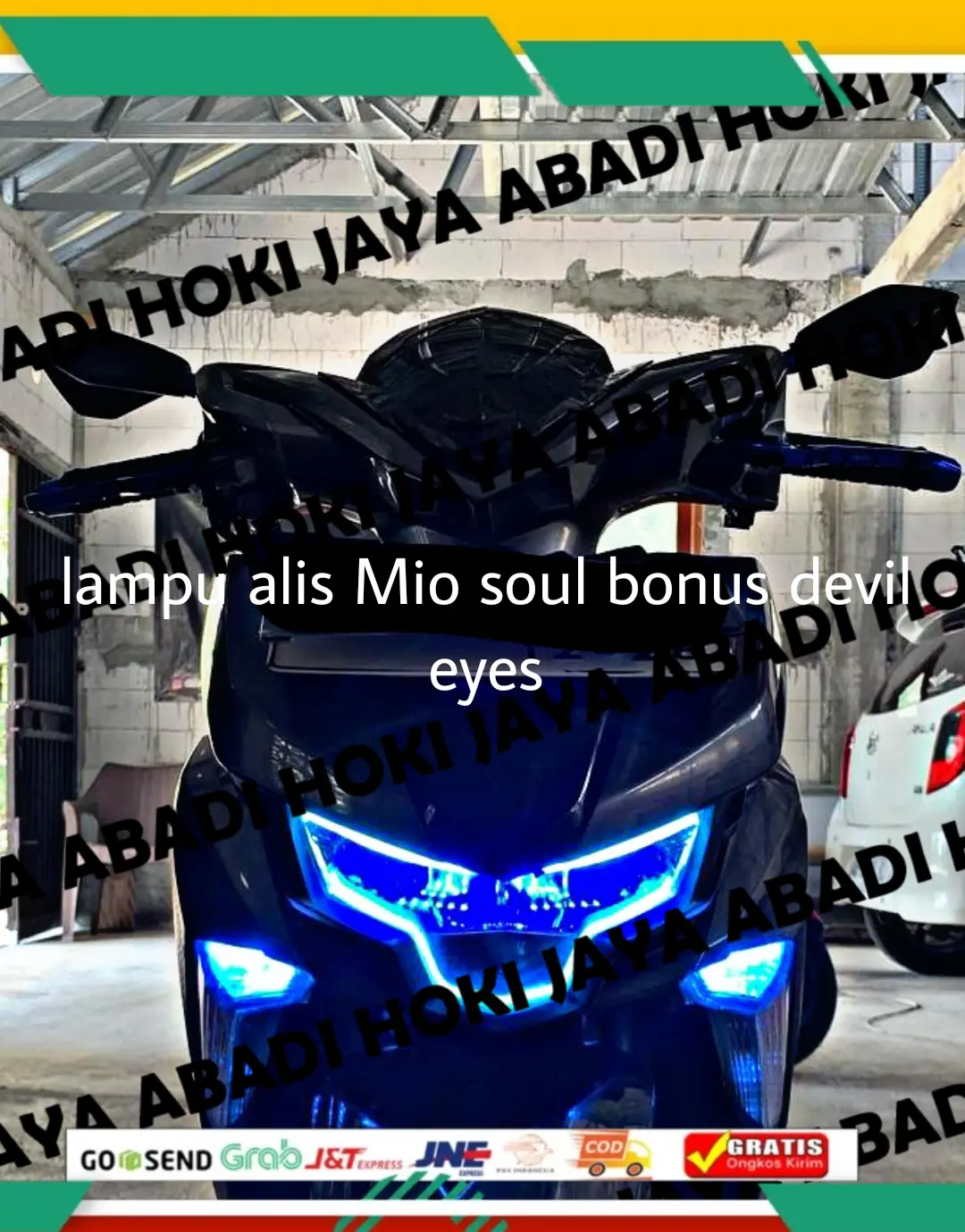 PAKET GANTENG FULL SET LAMPU ALIS MIO SOUL BONUS DEVIL EYE TIDAK BERBINTIK DAN SIAP PAKAI