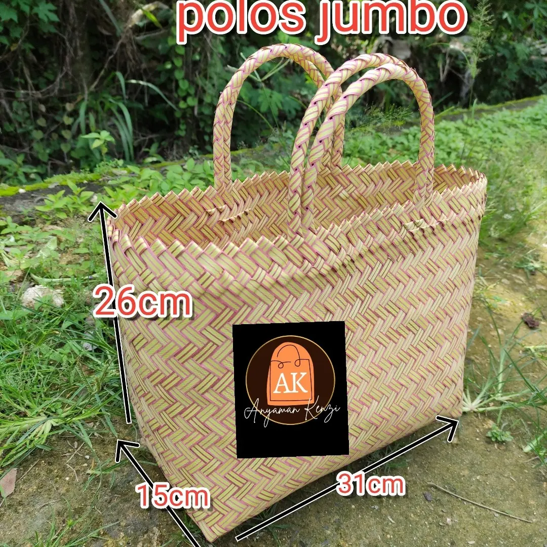 Tas anyam polos jumbo