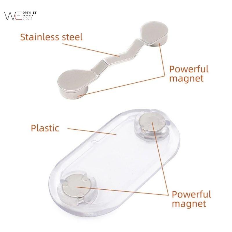 Worth It - Klip Magnetik Gantungan Portable Kacamata Tempel Baju Kartu Nama Earphone Holder Serbaguna Glasses