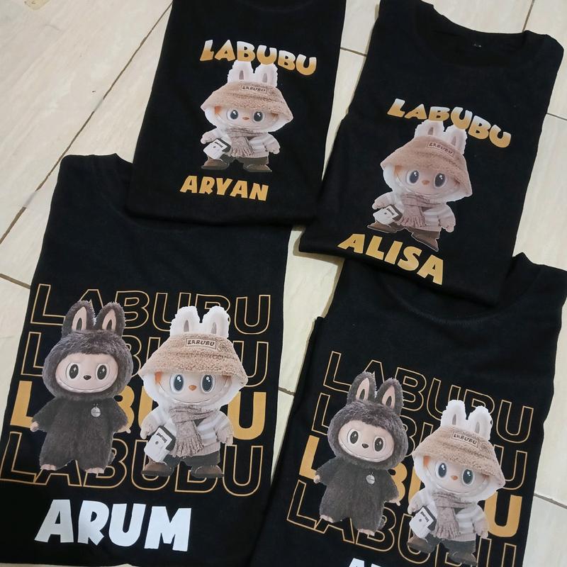Kaos labubu viral custom_nama 7