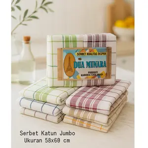 1 Pcs Serbet Dapur Dua Munara Jumbo - Kain Lap Serbet Dapur Tebal Premium - Serbet Dapur Jumbo