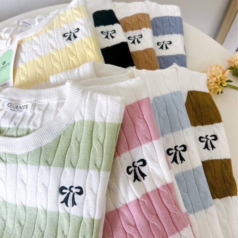 Baju Rajut Korea Style Wanita Lengan Pendek Giant Basic GI458 Knit Top Bkk Import Bangkok 3