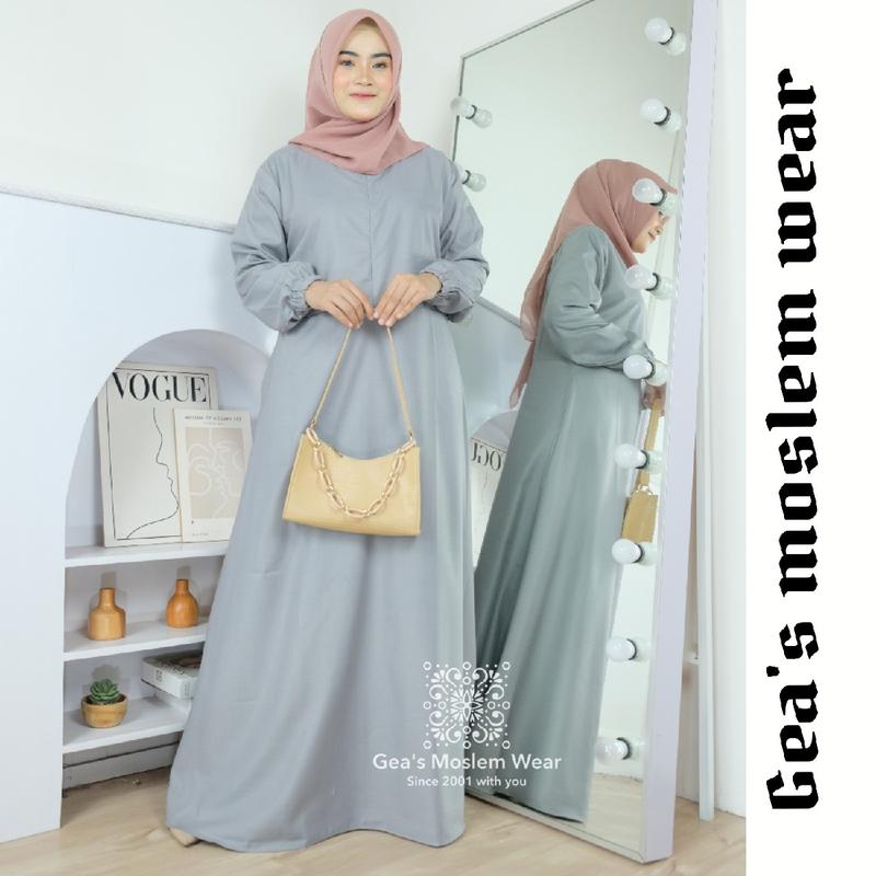 muslimah outfit gamis toyobo polos premium basic big size 9