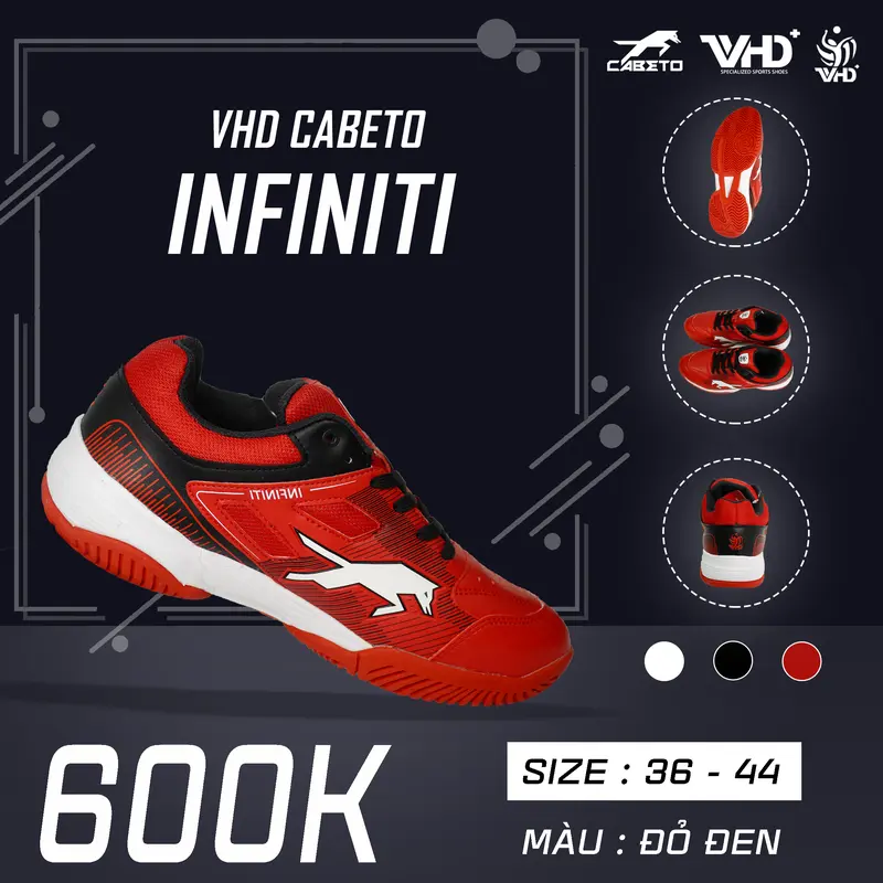 Giày bóng chuyền VHD Cabeto Infinti cày sân bê tông cho nam và nữ 0
