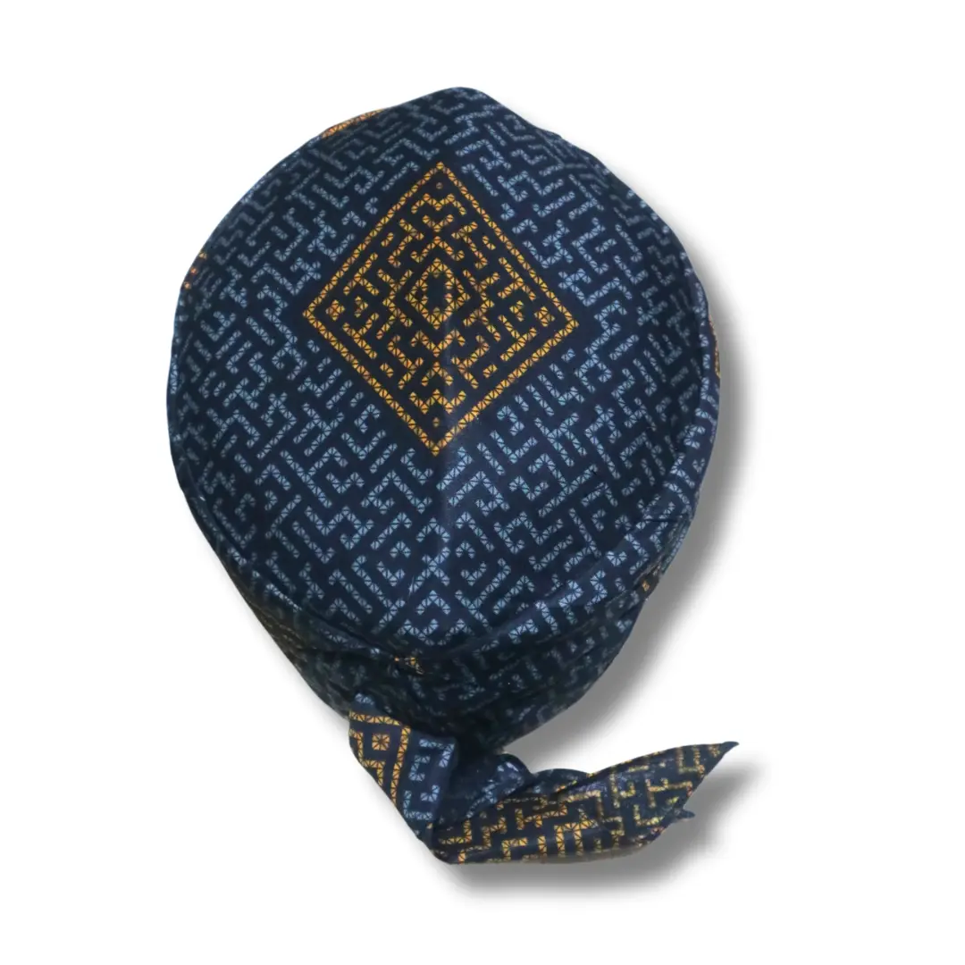 Ugeng Pesagi Hitam Gold - Peci Batik Jogokariyan - Kopiah Muslim - Pria