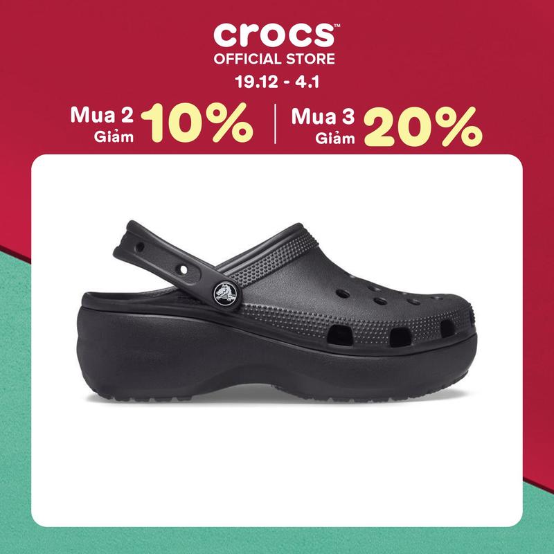 Giày Clog Nữ Crocs Platform Classic - Black - 206750-001