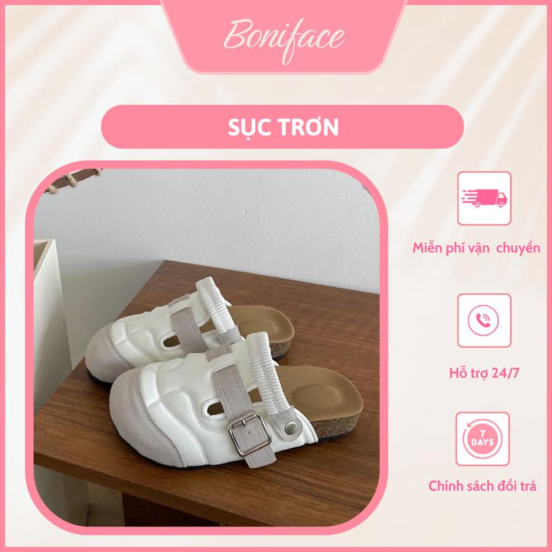  Dép sục thời trang unisex phong cách Hàn Quốc - Giày lười chất da lộn phối vải cao cấp   Đế Bằng Shoes 