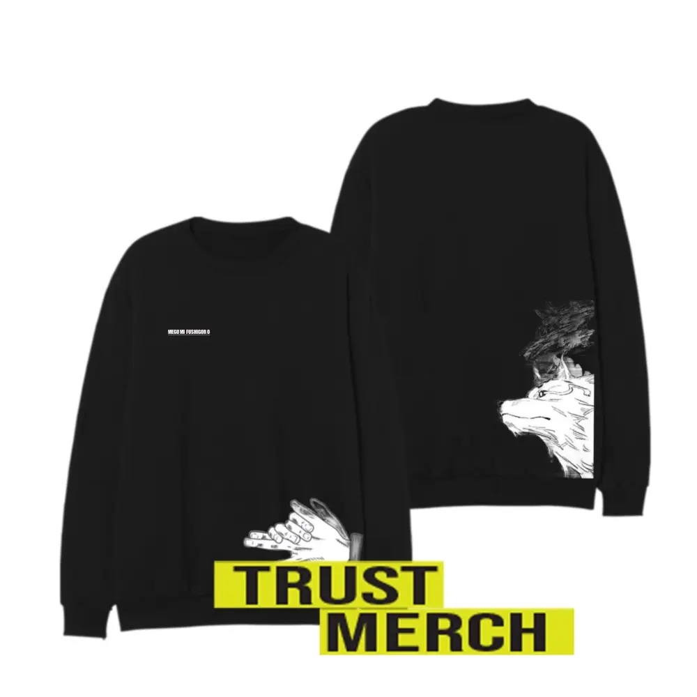 Crew Neck Sweater Anime Jujutsu Kaisen Megumi Fushigoro Outfit Unisex