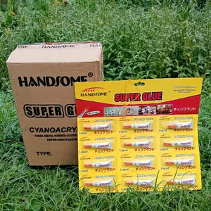 Handsome Lem Super Glue Handsome Kecil Lem Serbaguna 1 Pak Isi 12 Pcs untuk Berbagai Kebutuhan