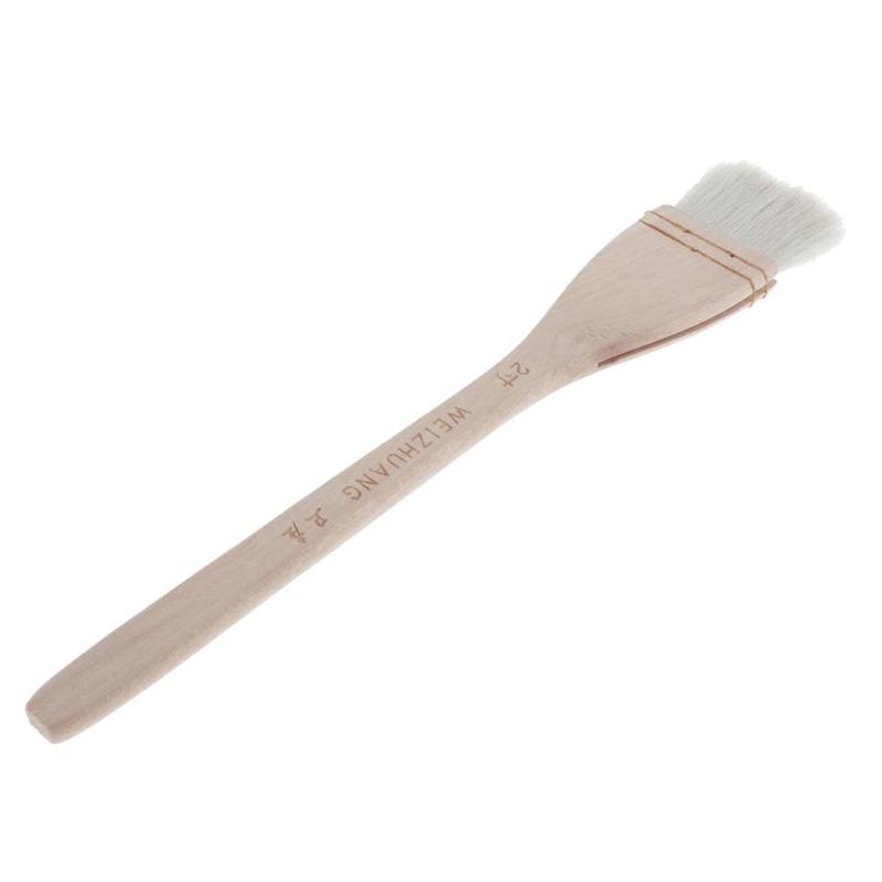 Cọ Vẽ, Cọ Chóp Phẳng Và Dài, Tay Cầm Bằng Gỗ, 2 Inch, Thích Hợp Vẽ Tranh Treo Tường 4