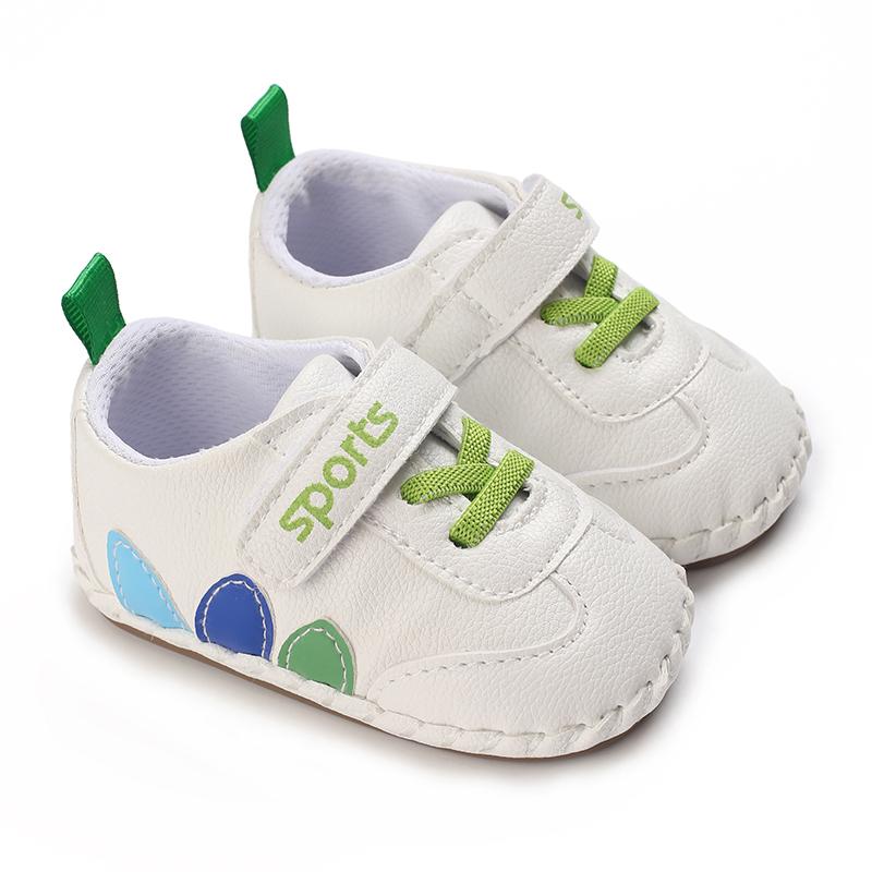 Product Introduction of Baby Shoes Newborn PU Leather Pure White Infant Casual Shoes Classic Boy Girl Patchwork First Walkers Soft Sole Walking 33