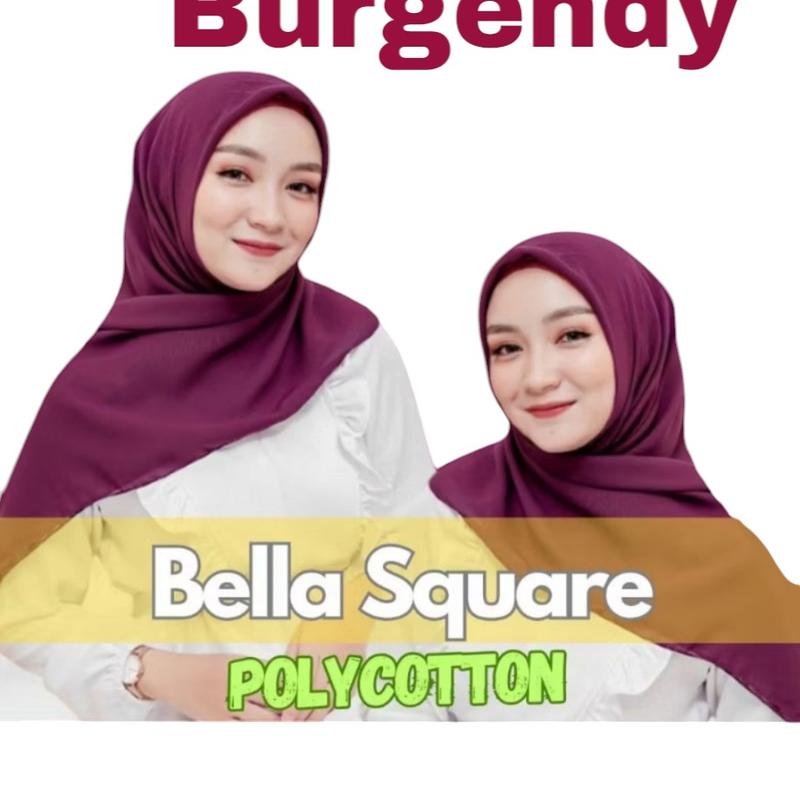 Hijab Segi Empat  Wine/ Burgendy 4