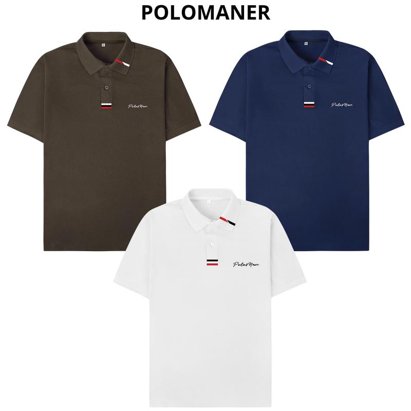 [Có Big Size] Combo 3 Áo thun polo POLOMAN 14 có cổ cho nam nữ menswear chất vải cá sấu thái cvc basic cao cấp thời trang thanh lịch freeship nhiều màu polo coffee Ngắn Tay Shirt