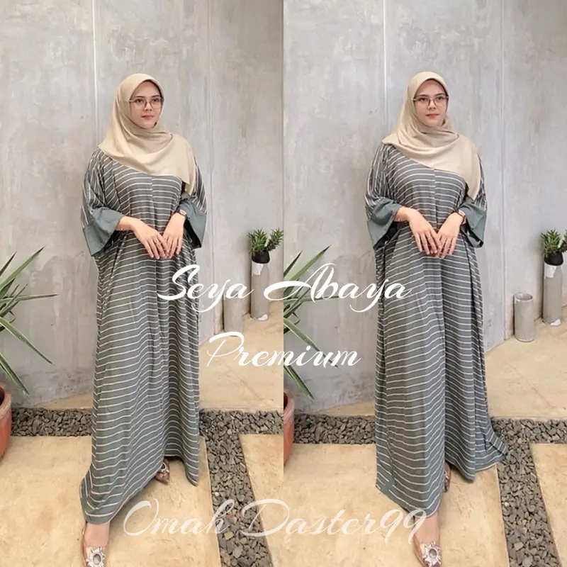 Kaftan SEYA  Abaya Premium Elegan Mewah Simple Daily daster kaftan LD 170 Jumbo Rayon 4
