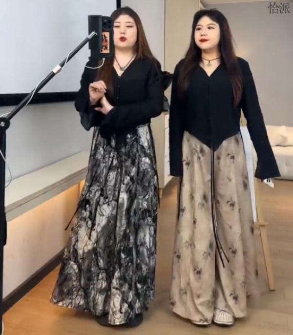 Product Introduction of plus Size Women's Clothing Fat Mm2023 New High-Grade Chinese Wear Anti-Wrinkle Top + Loose Slimming Printed Culottes 9